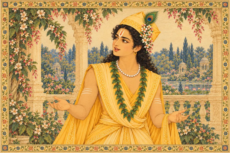 Lakshmana smiles as he replies that the old bow broke when Rama touched it.
