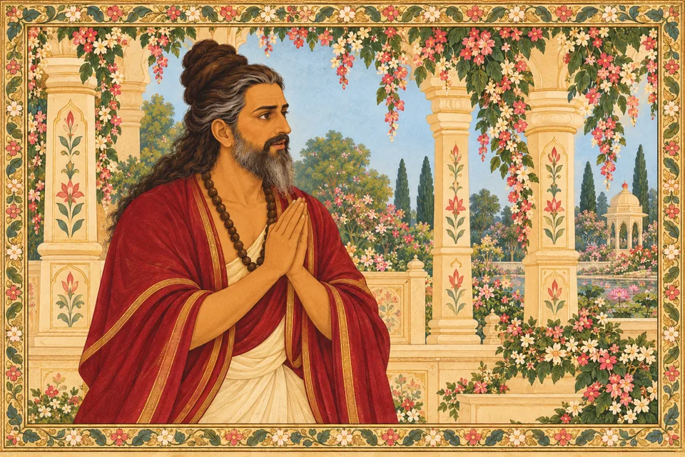Vishvamitra asks forgiveness for the boy’s offense.