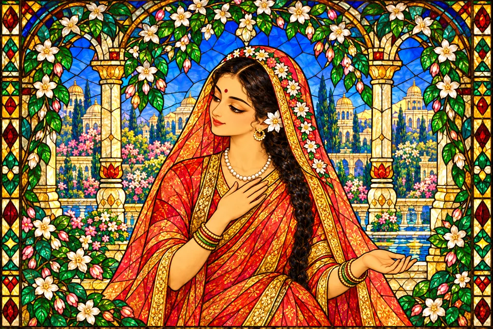 Sita remembers the siddhis in her heart to arrange hospitality for Dasharatha and the wedding guests.
