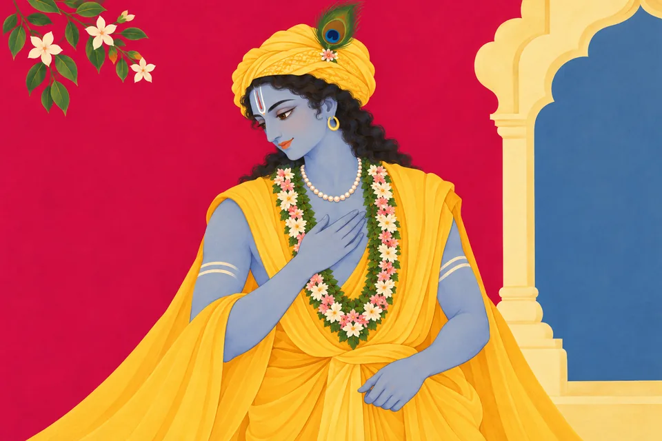Rama rejoices inwardly as he recognizes Sita's love in the guests' comforts.