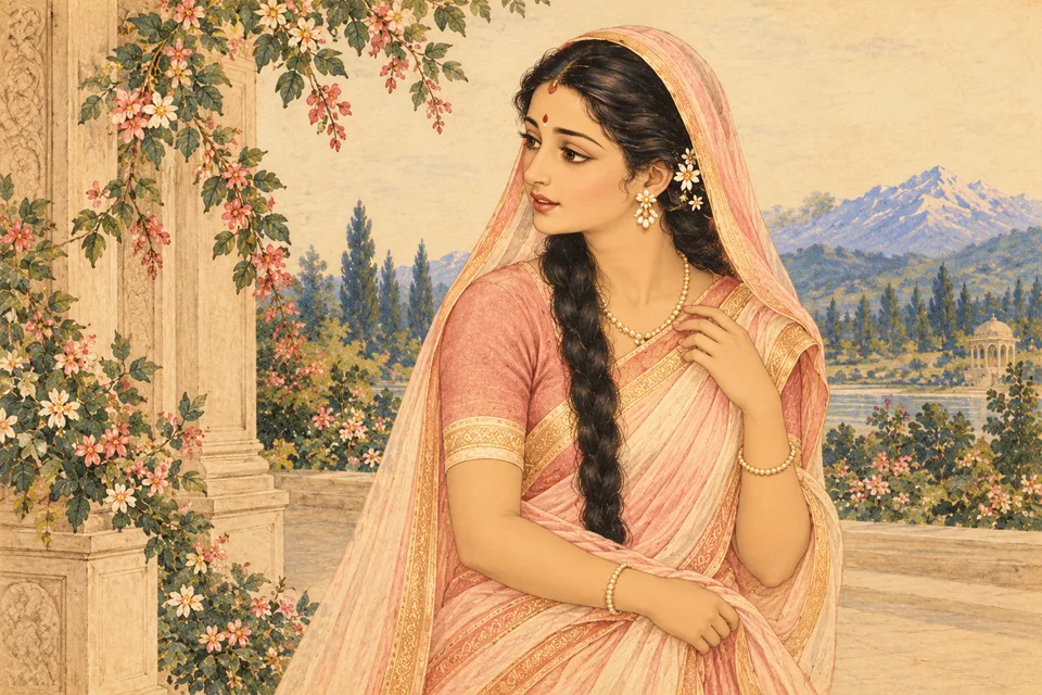 Uma tenderly glances back toward her mother during her departure.