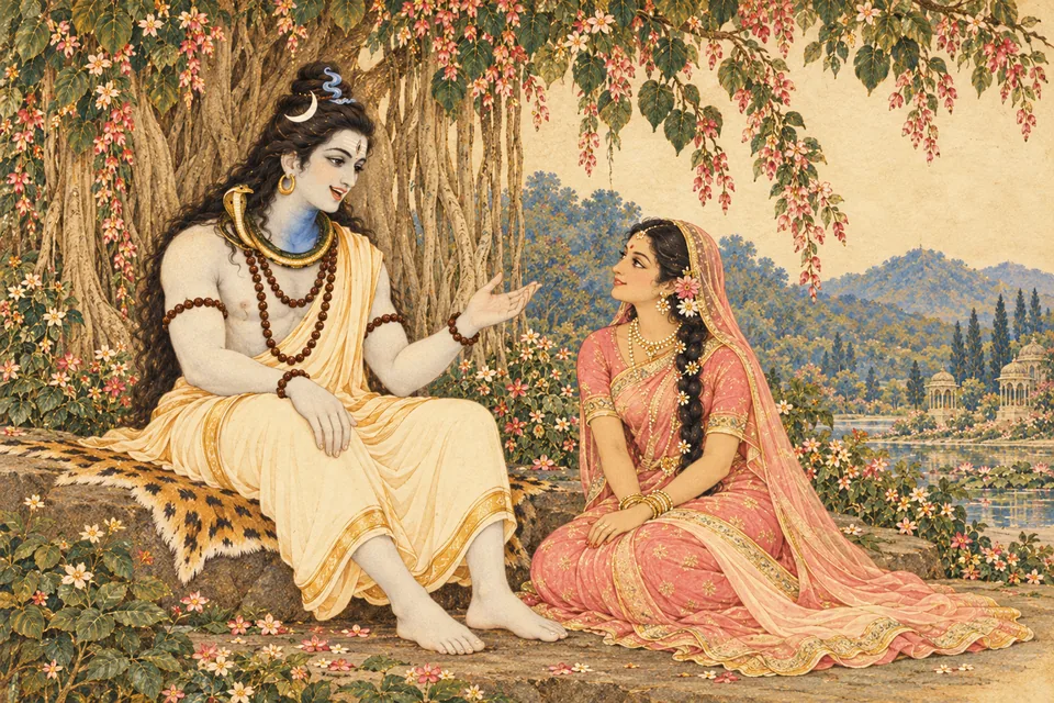 Shiva smiles and answers attentive Uma about wisdom and folly under Raghupati's will.