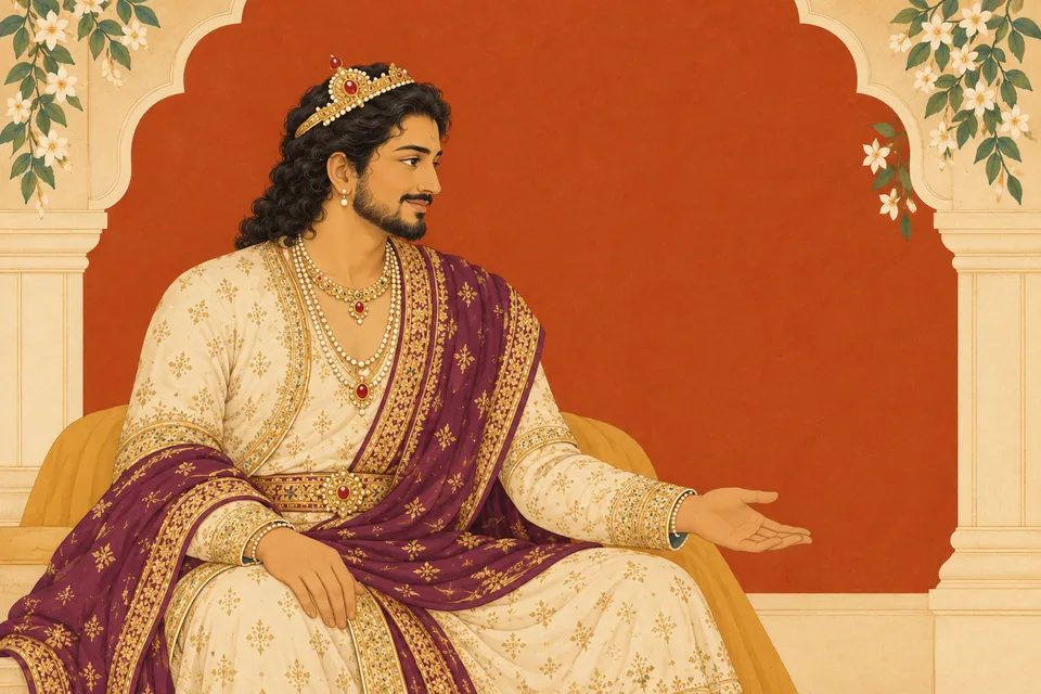 King Pratapbhanu protects his subjects according to the Vedic method described in the verse.
