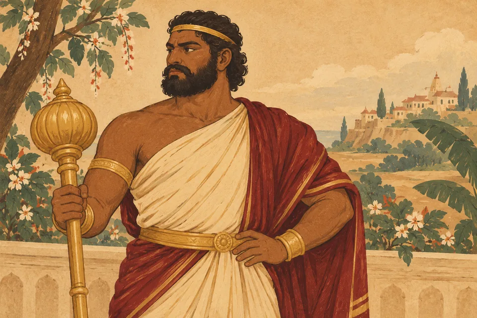 An imagined Akampana represents one of the powerful warriors named in Ravana’s host.