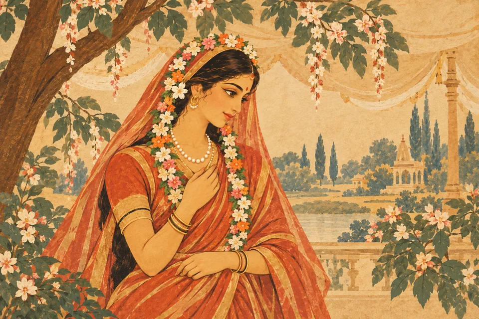 Sita is the subject of a hesitant poetic comparison with an imagined Lakshmi born from an ocean of beauty.