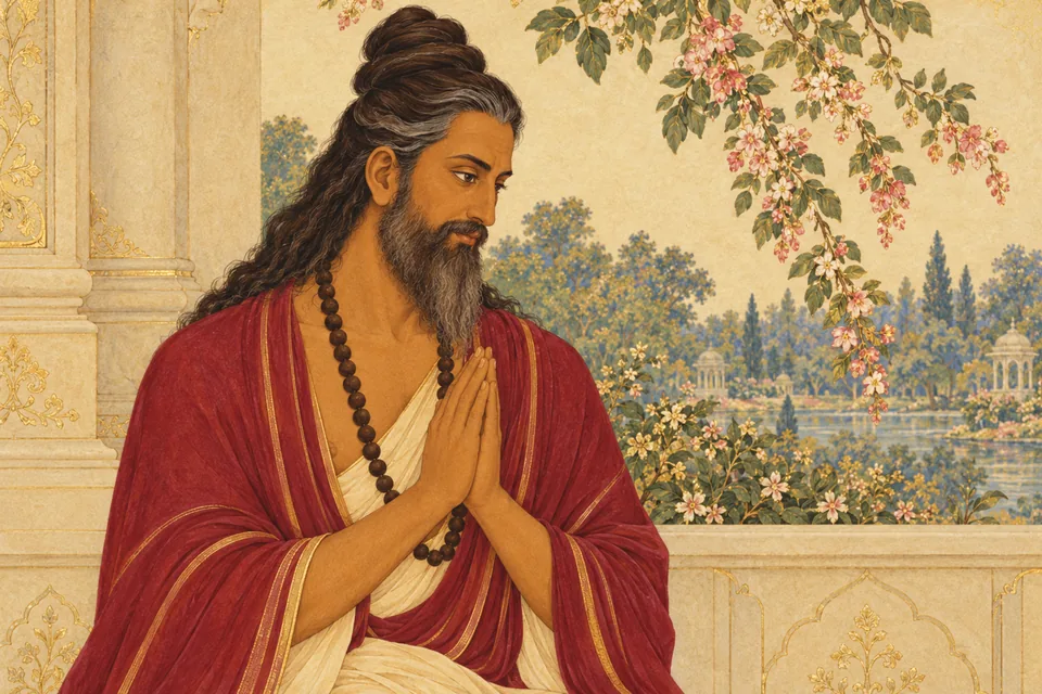 Vishvamitra arrives among the assembled sages.